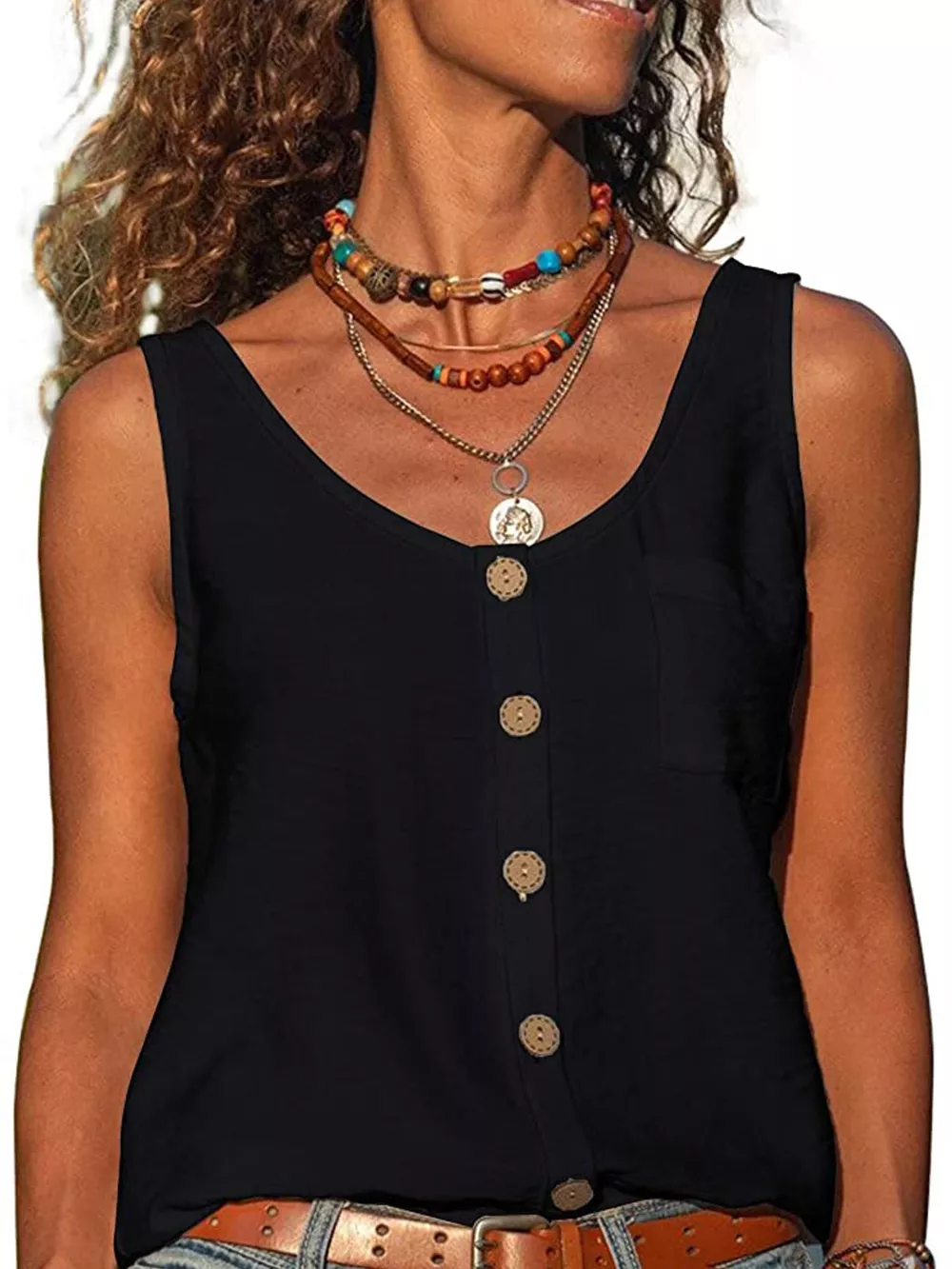 Full Size Casual Round Neck Tank Plus Size, image 6