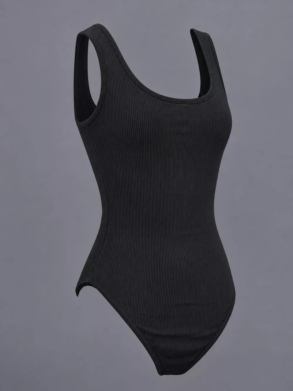 Full Size Ribbed Knit Sleeveless Scoop Neck Bodysuit Plus Size, image 2