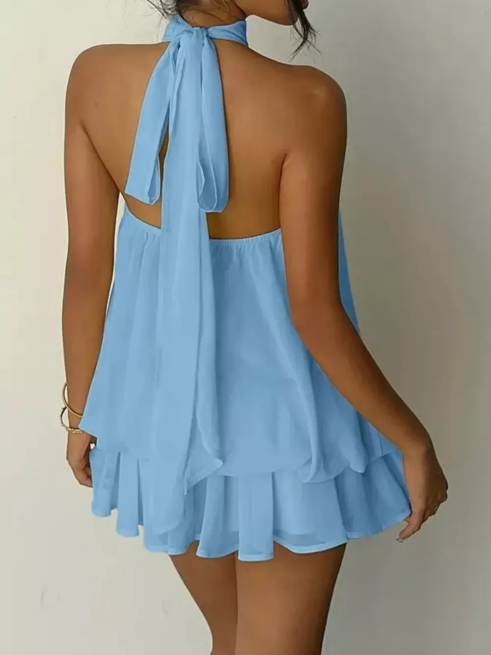 Halter Neck Ruched Mini Dress, image 32