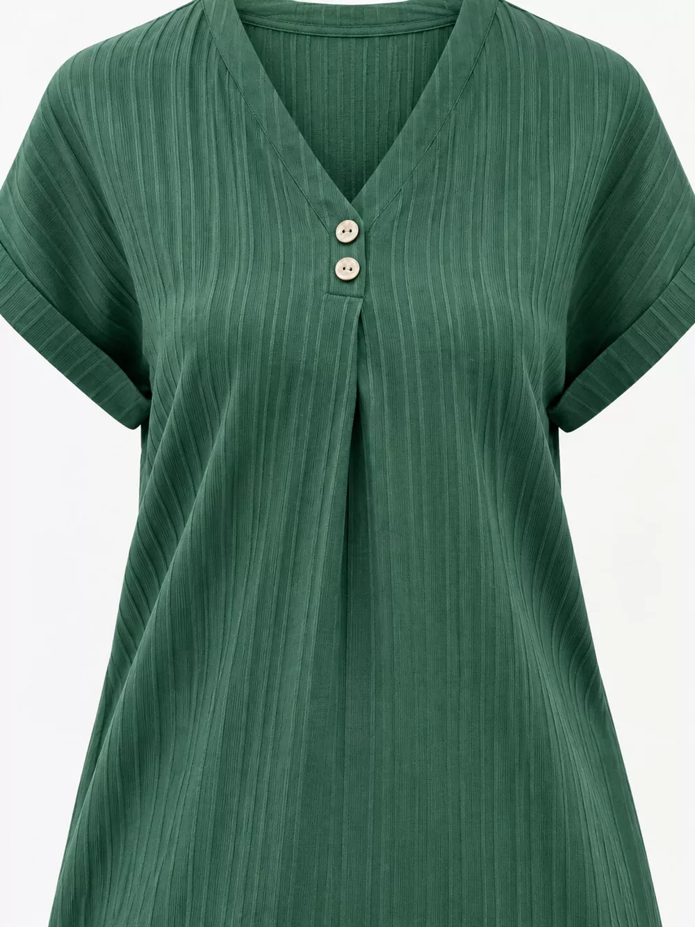 Full Size V-Neck Short Sleeve Midi Dress Plus Size, image 6