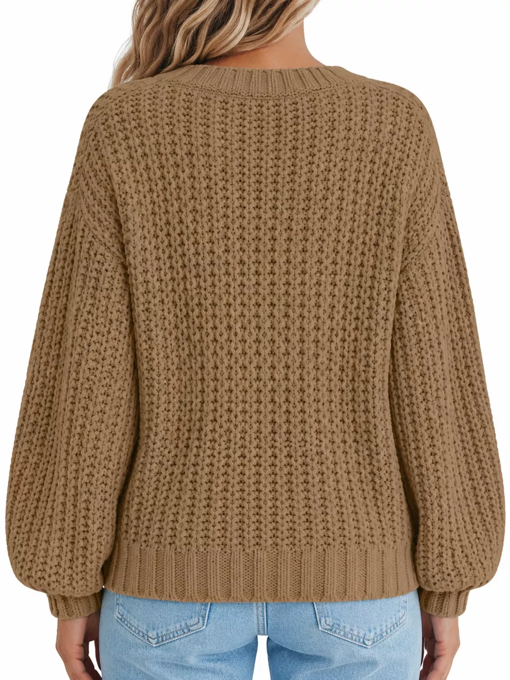 Full Size Chunky Knit Button-Down Cardigan Plus Size, image 24
