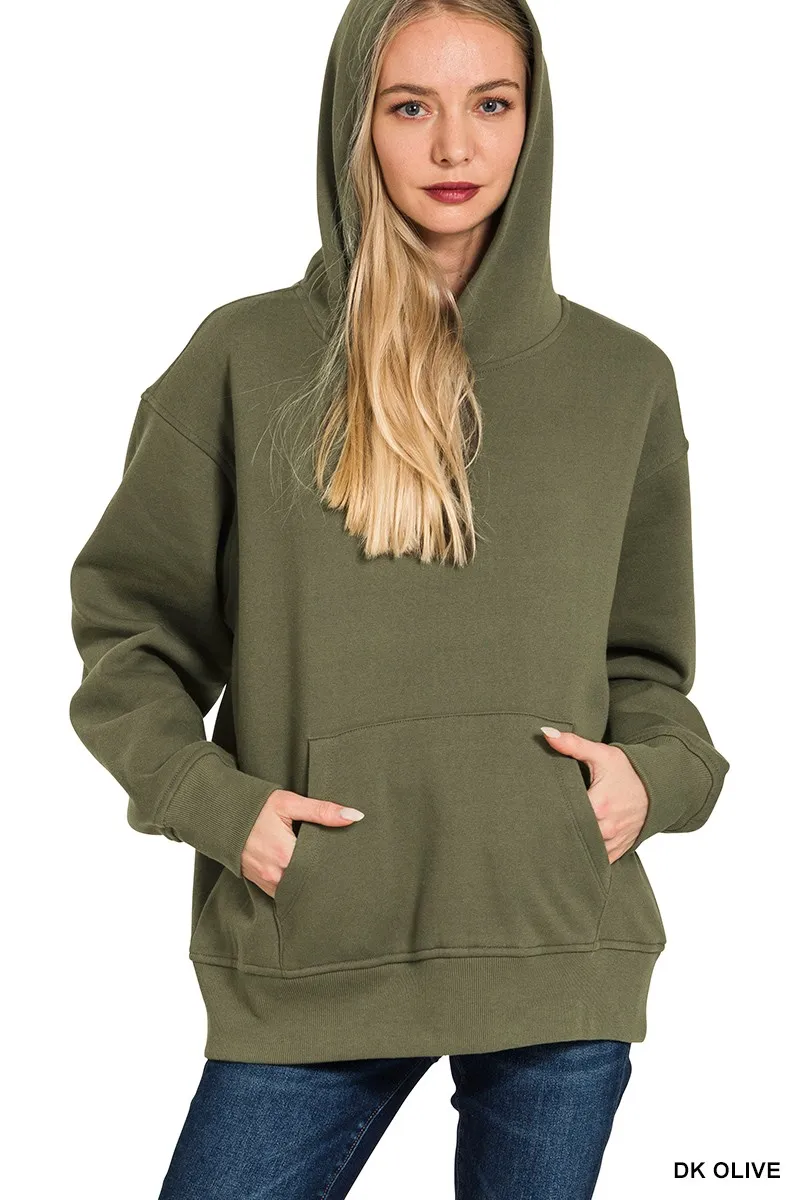 Fleece Kangaroo Pocket Hoodie, image 2
