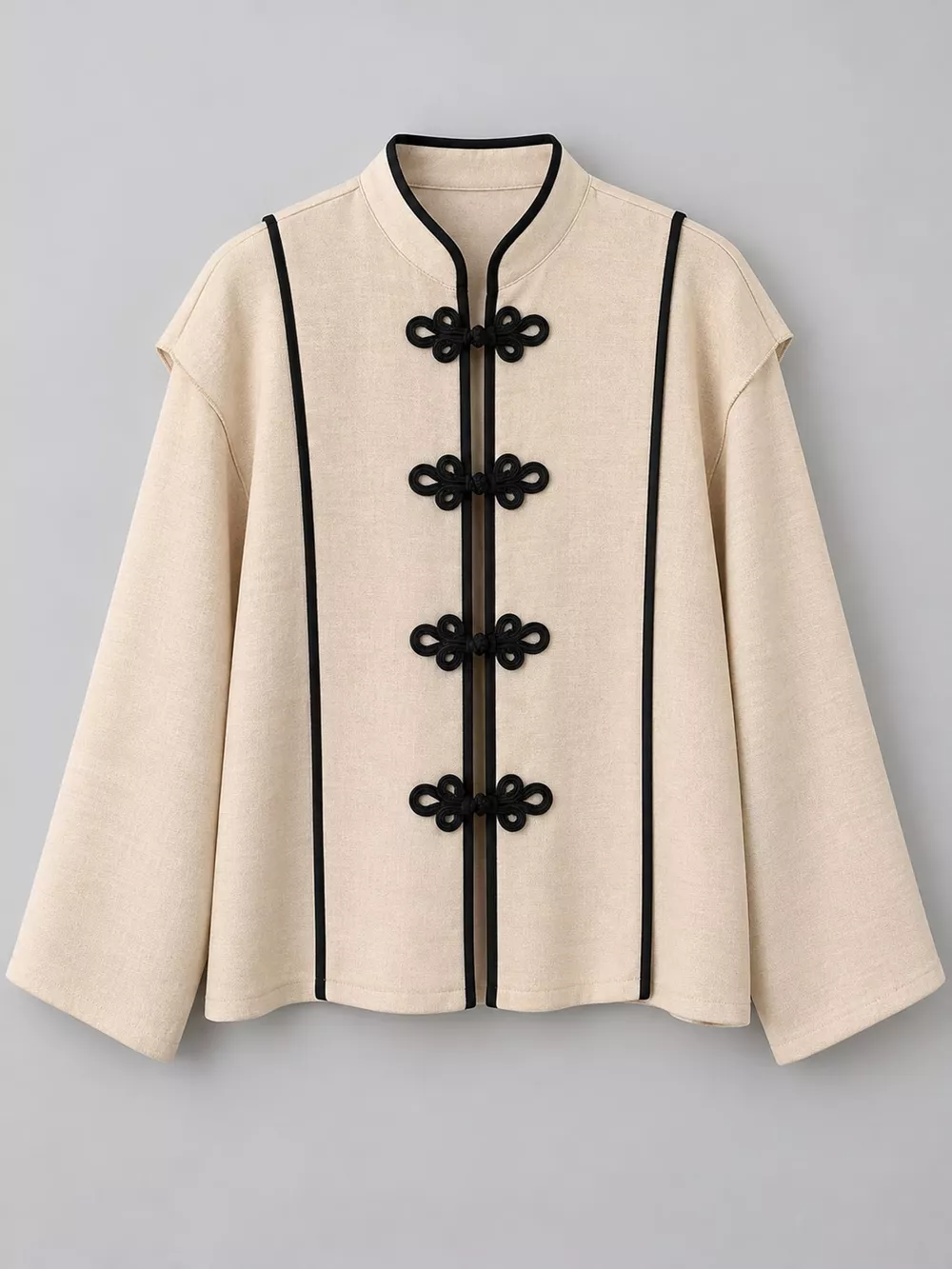 Chinese-Style Mandarin Collar Blouse, image 8