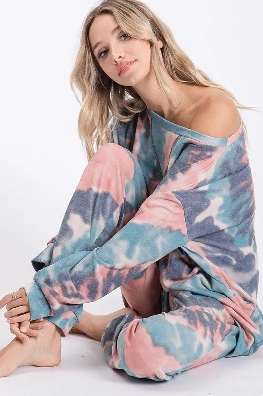 Tie Dye French Terry Casual Pants, image 7
