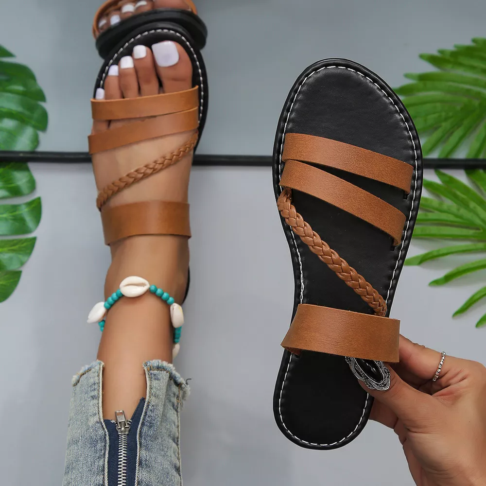 Open Toe Flats Sandals, image 8