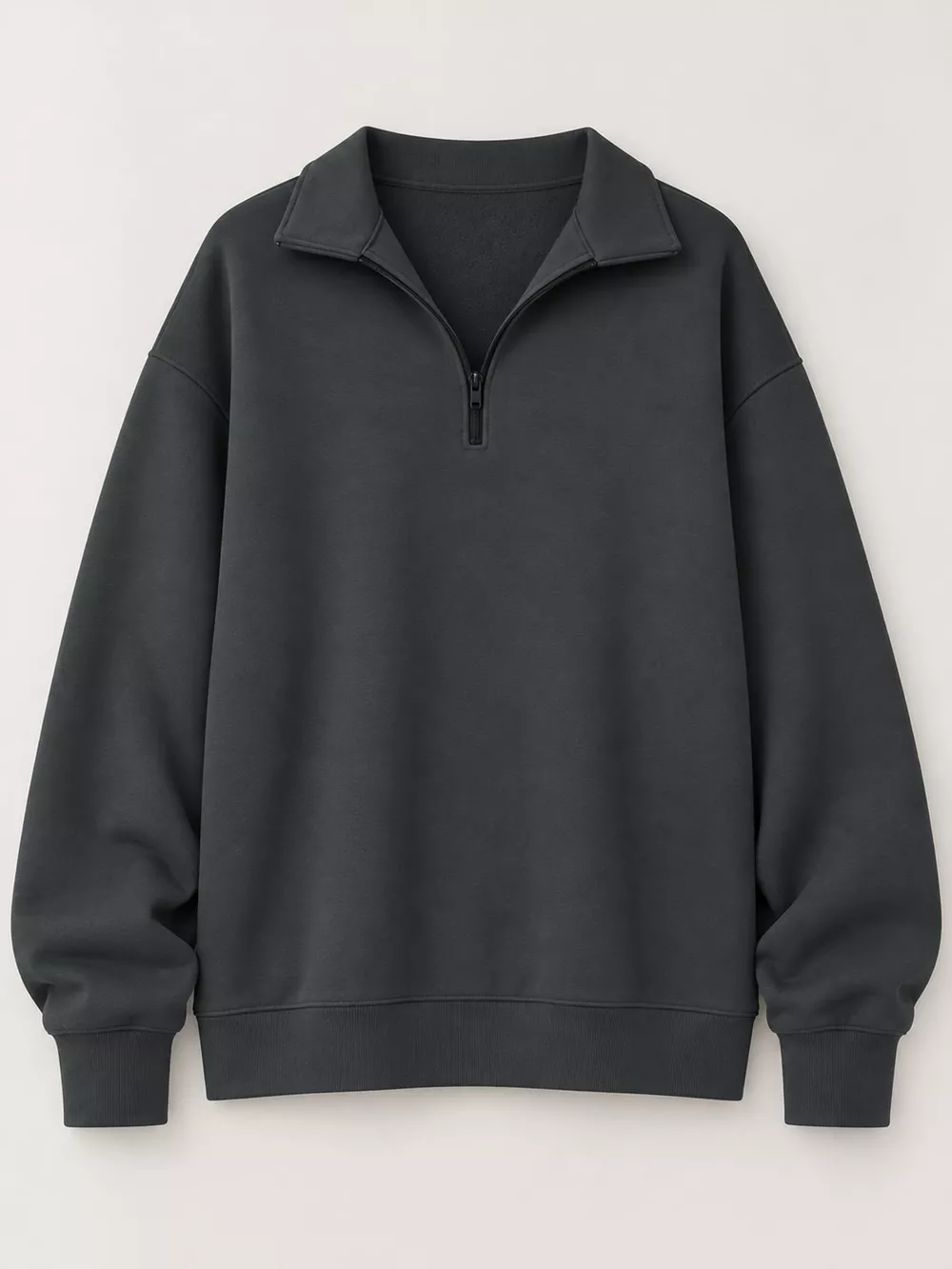 Full Size Quarter-Zip Dropped Shoulder Sweatshirt Plus Size, image 8