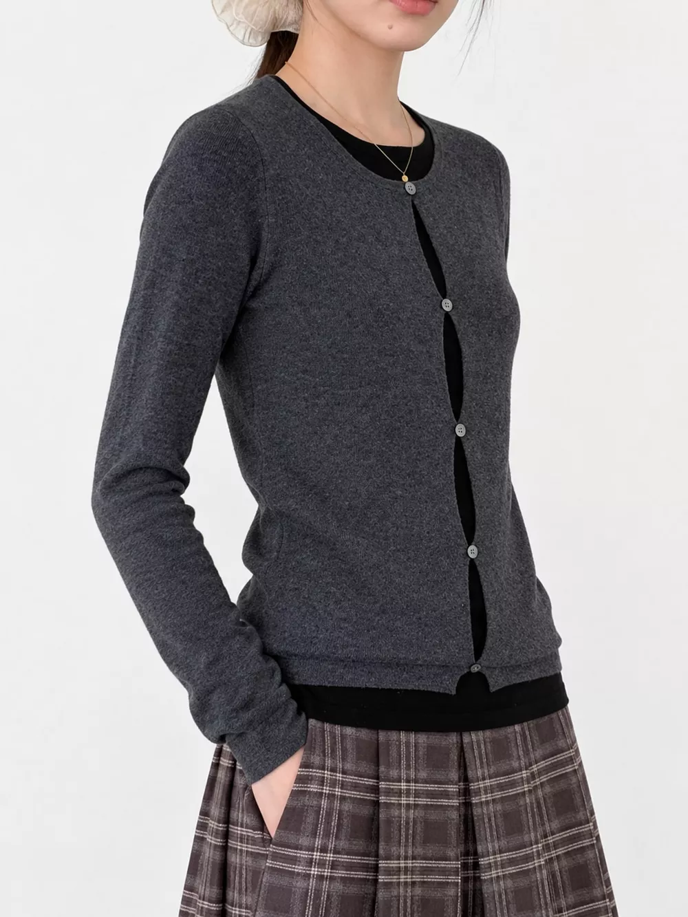 Layered Look Long Sleeve Knit Top, image 19