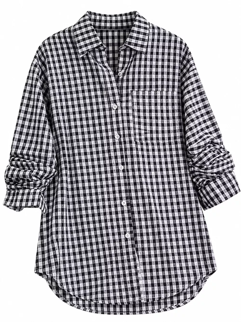 Plus Size Plaid Button-Down Long Sleeve Shirt, image 5