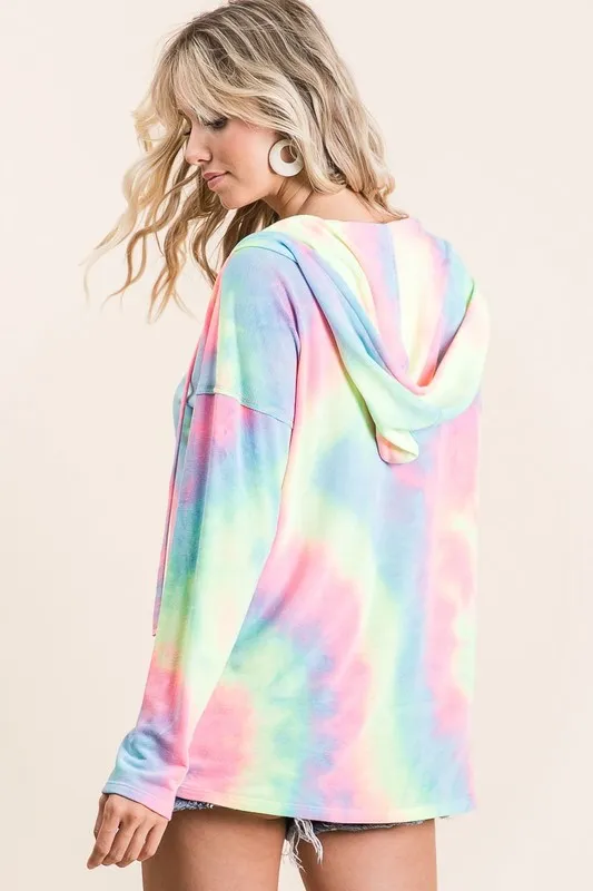 Tie Dye Terry Long Sleeve Hoodie, image 6