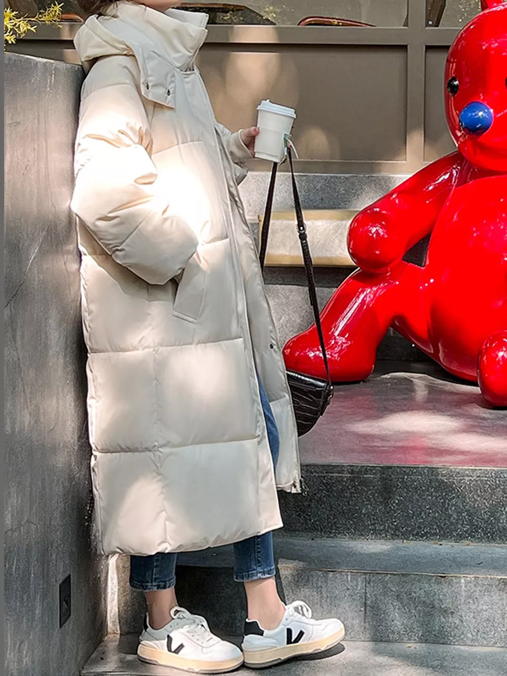 Plus Size Oversized Hooded Longline Puffer Coat, image 18