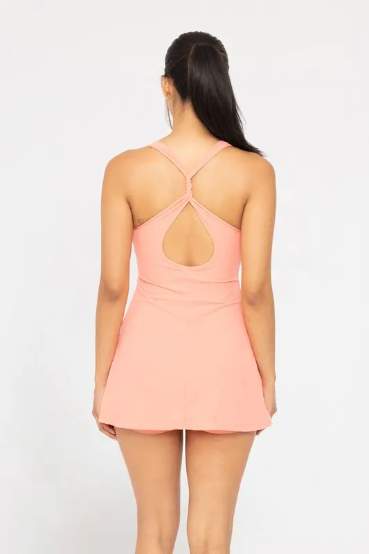 Twist Racerback Fit-and-Flare Dress, image 4