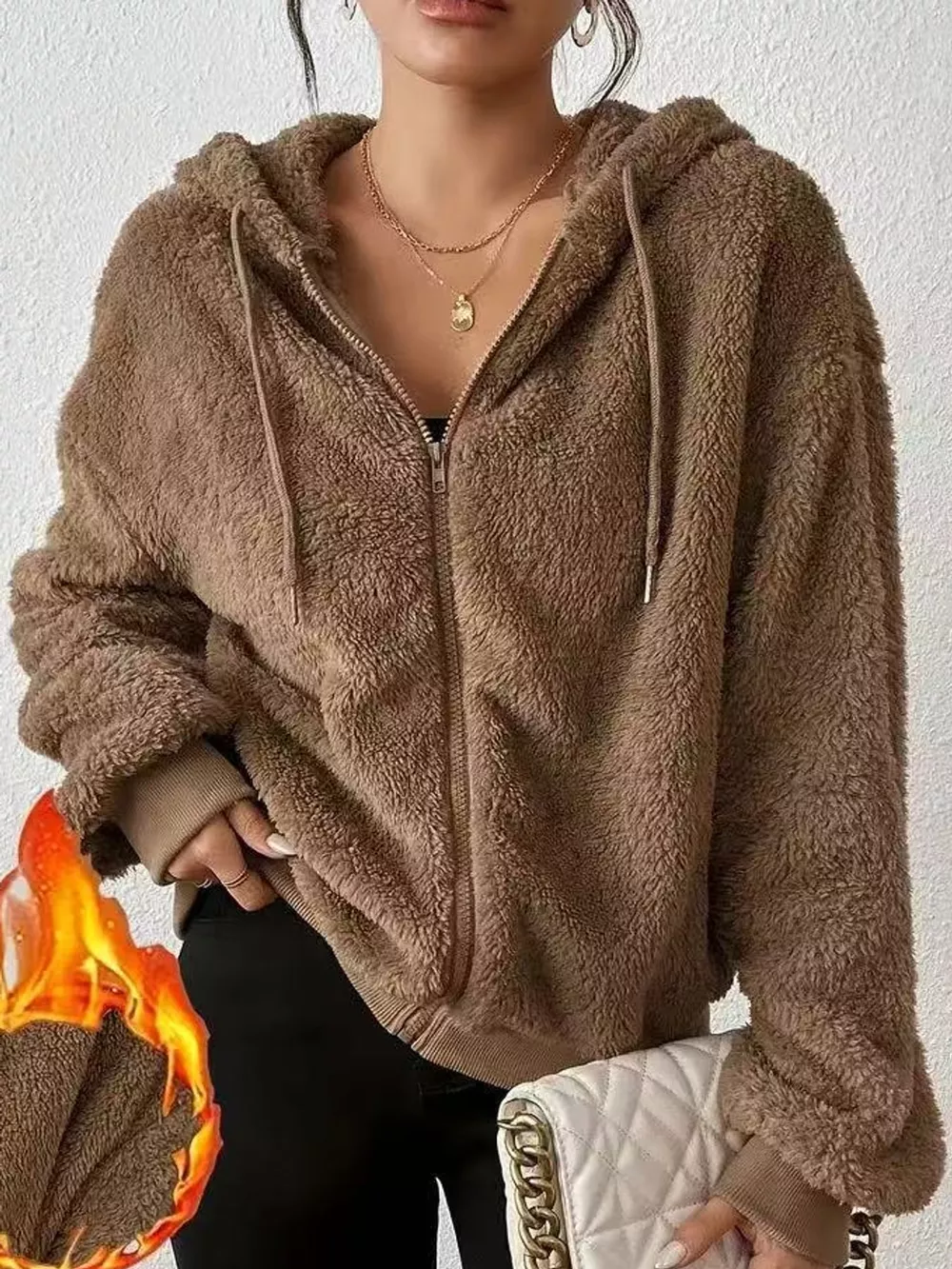 Fleece Zip-Up Hooded Jacket, image 17