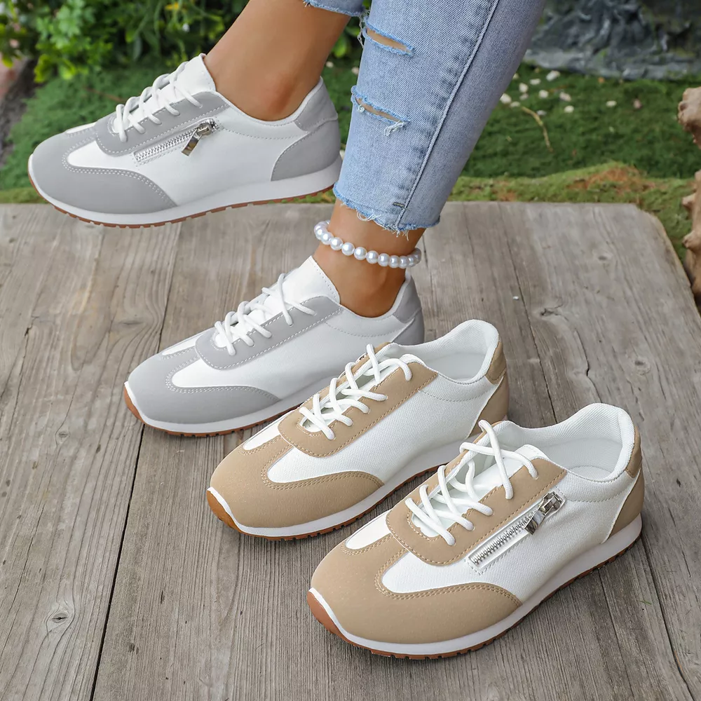 Round Toe Lace Up Sneakers, image 2