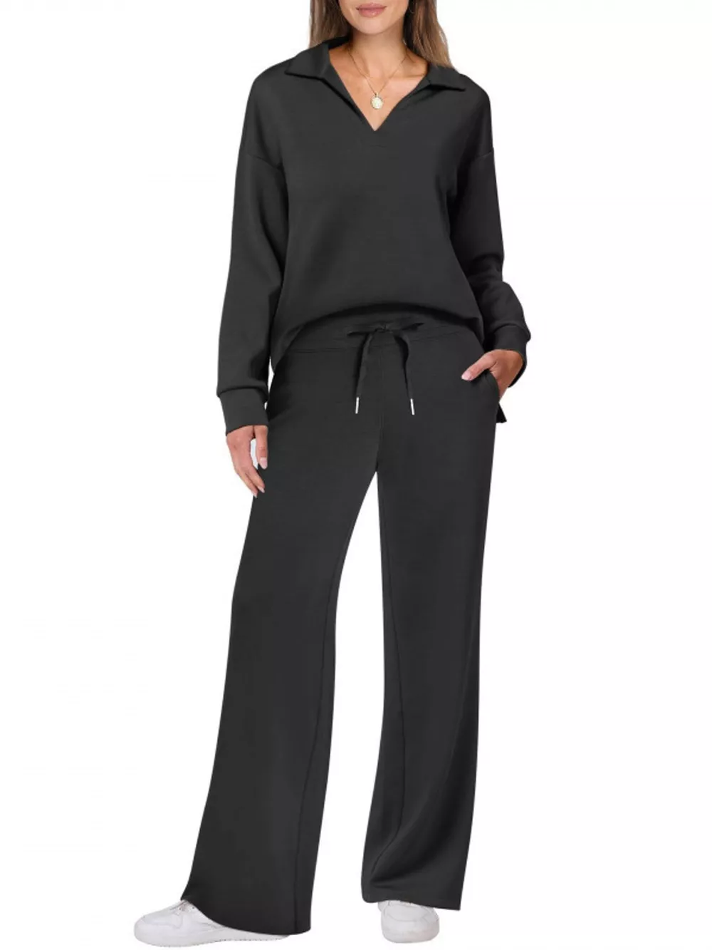 Dropped Shoulder Top and Pants Set, image 6