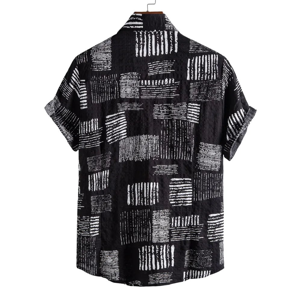 Men's Plus Size Casual Printed Short Sleeve Shirt, image 4