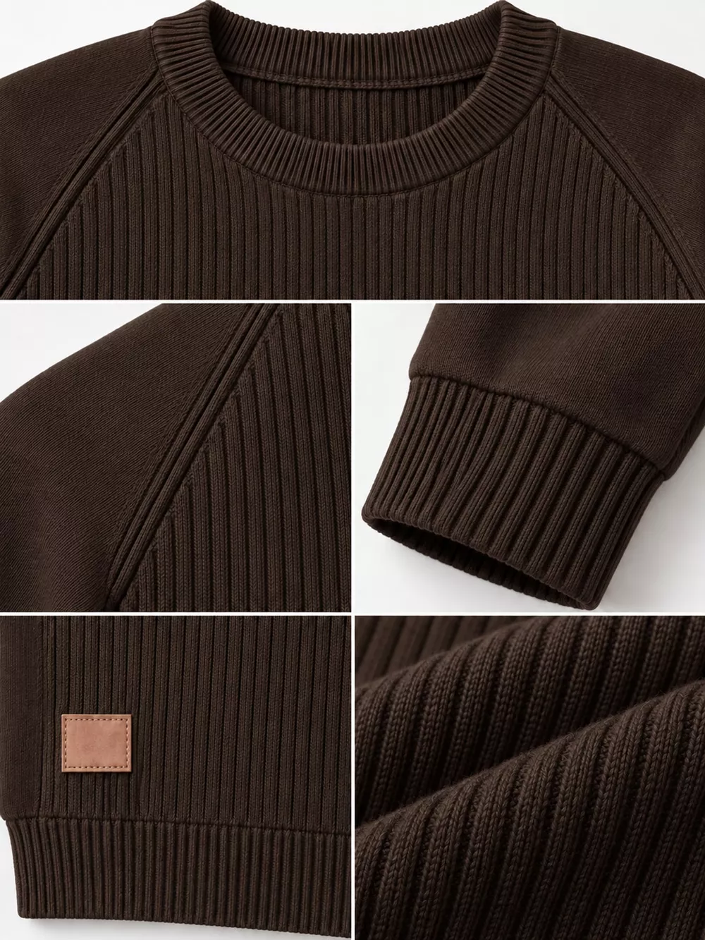 Full Size Ribbed Knit Raglan Sleeve Sweater Plus Size, image 22
