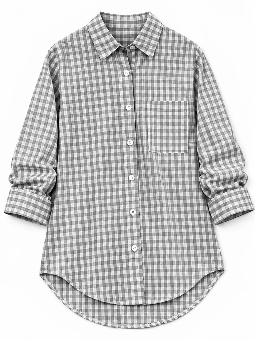 Plus Size Plaid Button-Down Long Sleeve Shirt, image 14