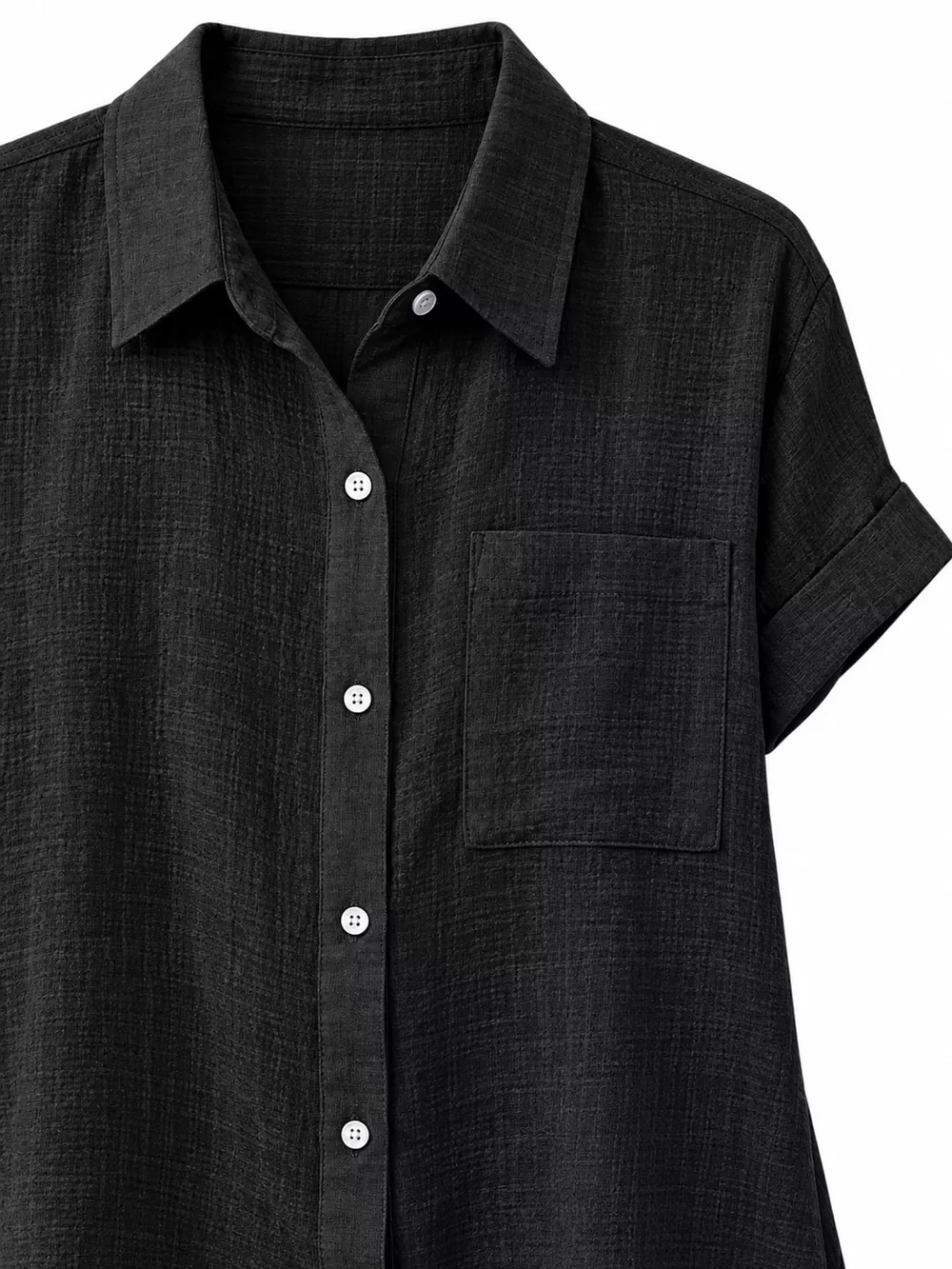 Full Size Button Up Short Sleeve Shirt Plus Size, image 10