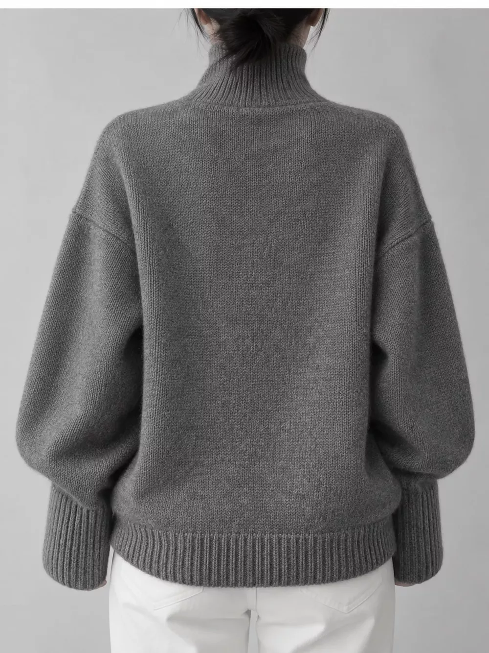 Turtleneck Dropped Shoulder Sweater, image 52