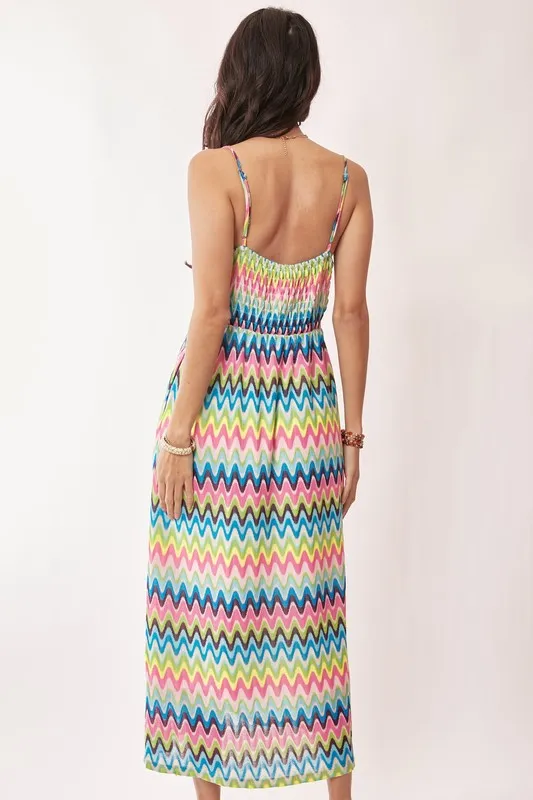 Multi Color Crochet Lace Midi Dress, image 10