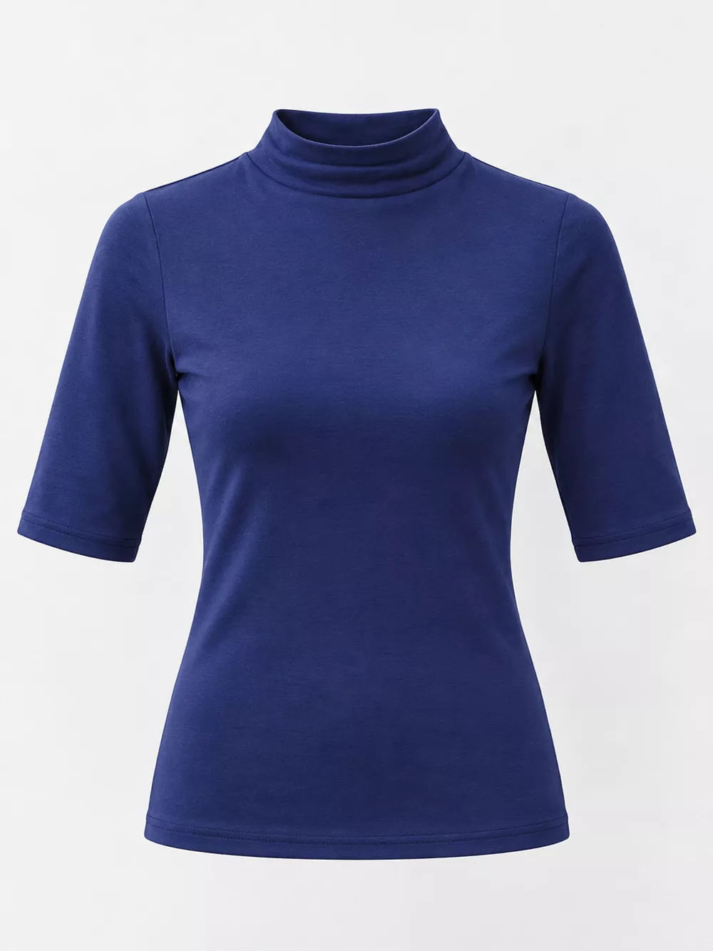 Full Size Mock Neck Half Sleeve T-Shirt Plus Size, image 23