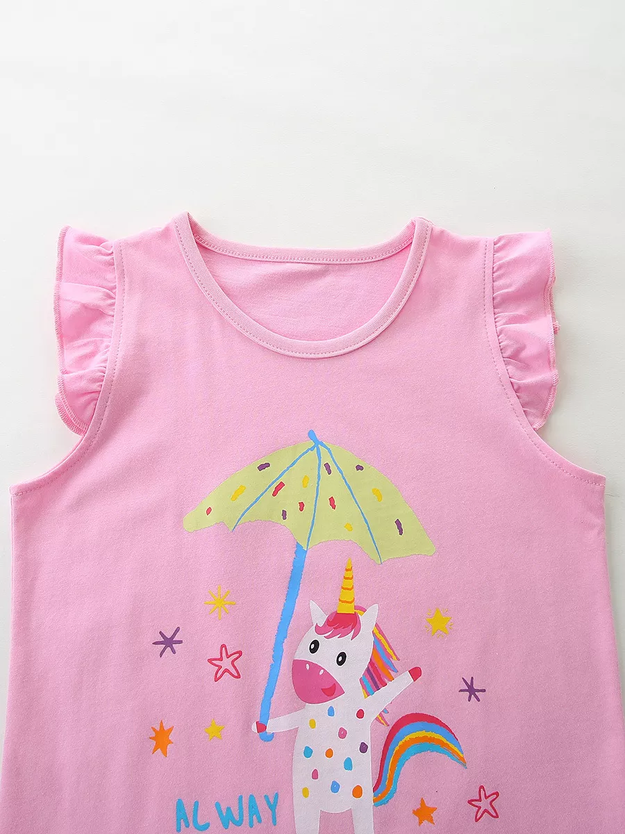 Children's 3-Piece Graphic Ruffled Top, image 4