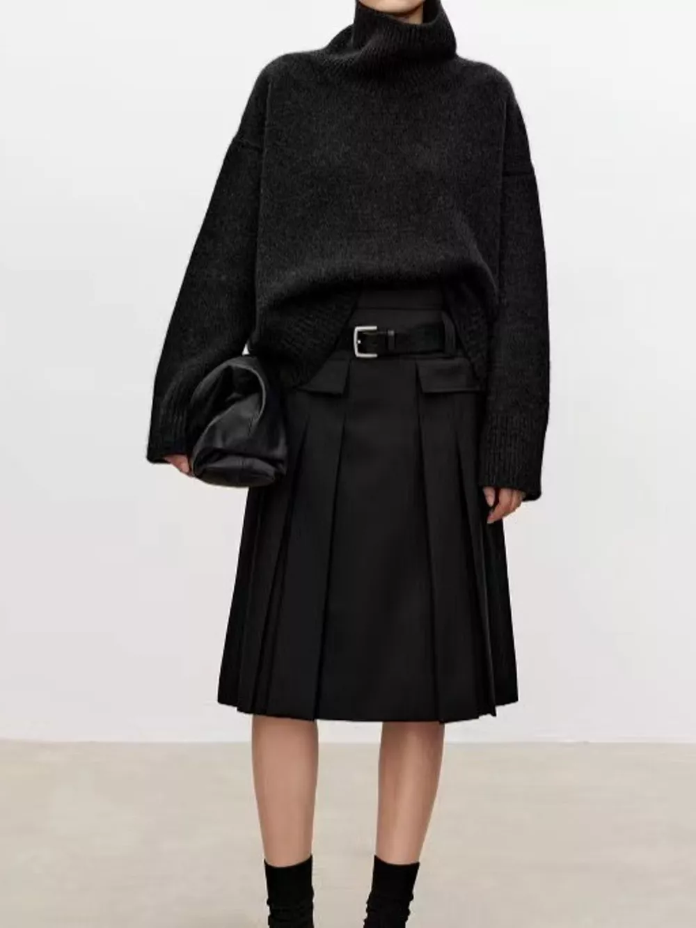 Oversized Turtleneck Wool Sweater, image 34