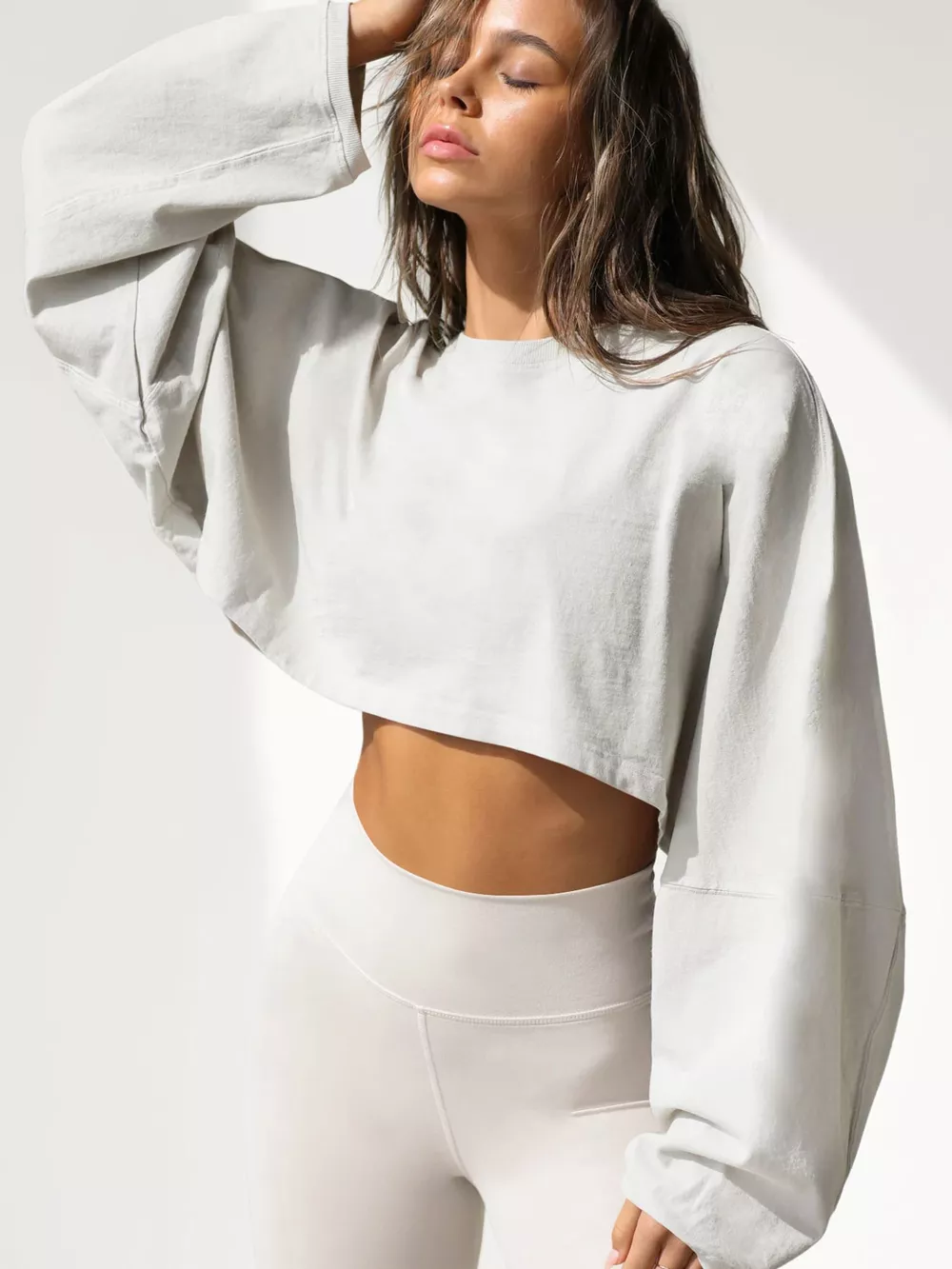 Long Sleeve Cropped Sweatshirt, image 8