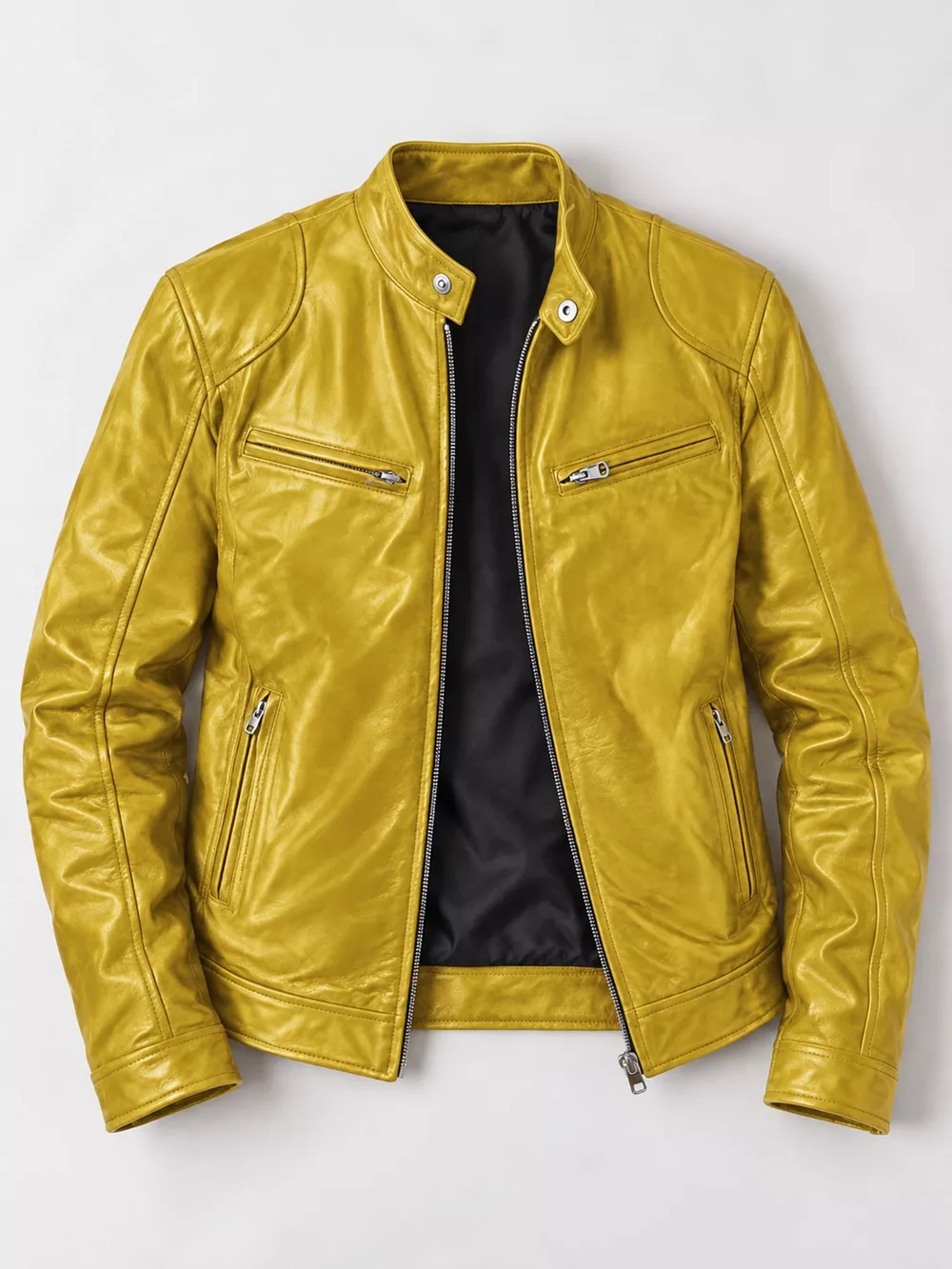 Men's Full Size Faux Leather Zip Up Jacket Plus Size, image 79
