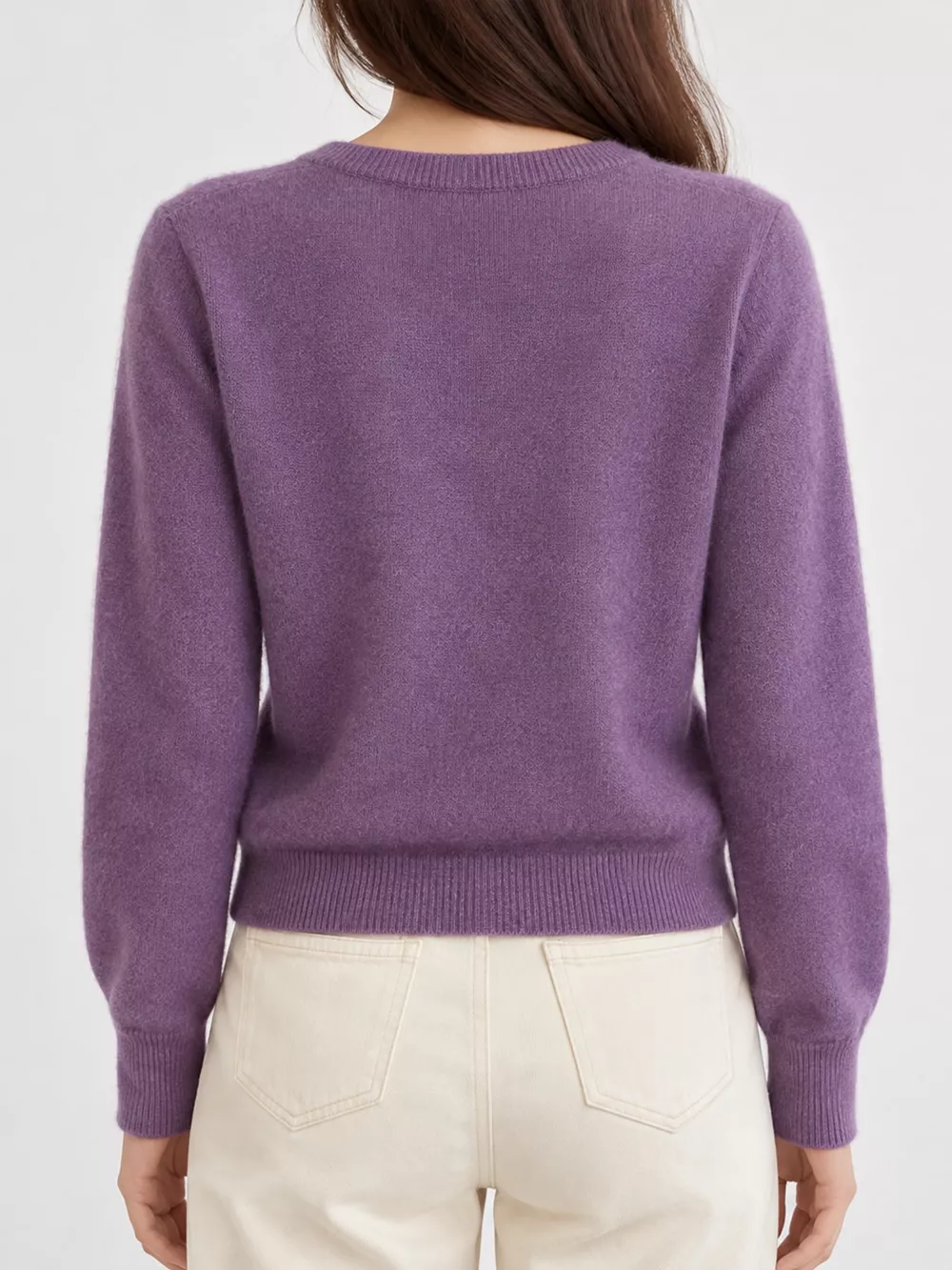 Crew Neck Button-Down Knit Cardigan, image 42