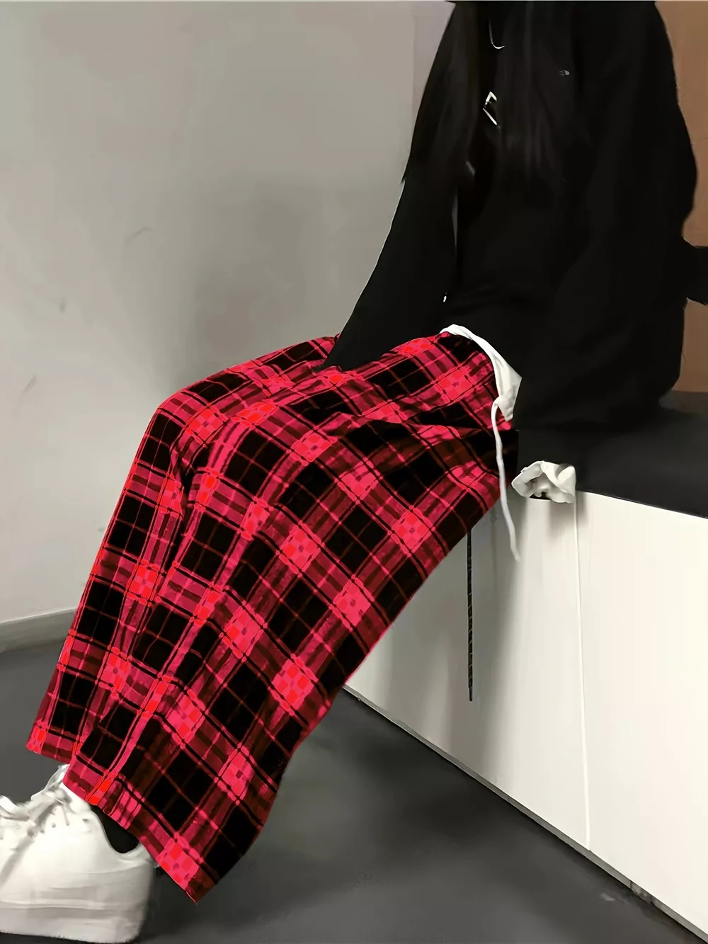 Plaid High Waist Wide Leg Pants, image 6
