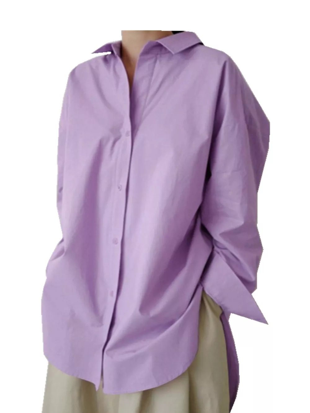 Full Size Oversized Button-Down Long Sleeve Shirt Plus Size, image 16