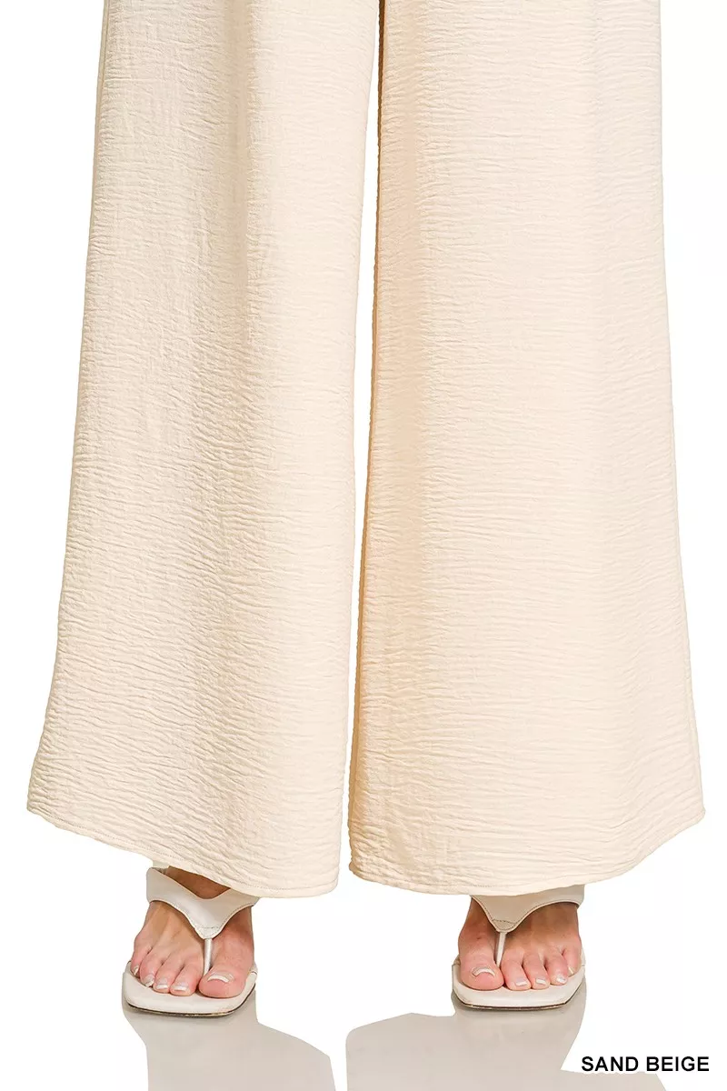 Woven Airflow Elastic Waistband Pants, image 6