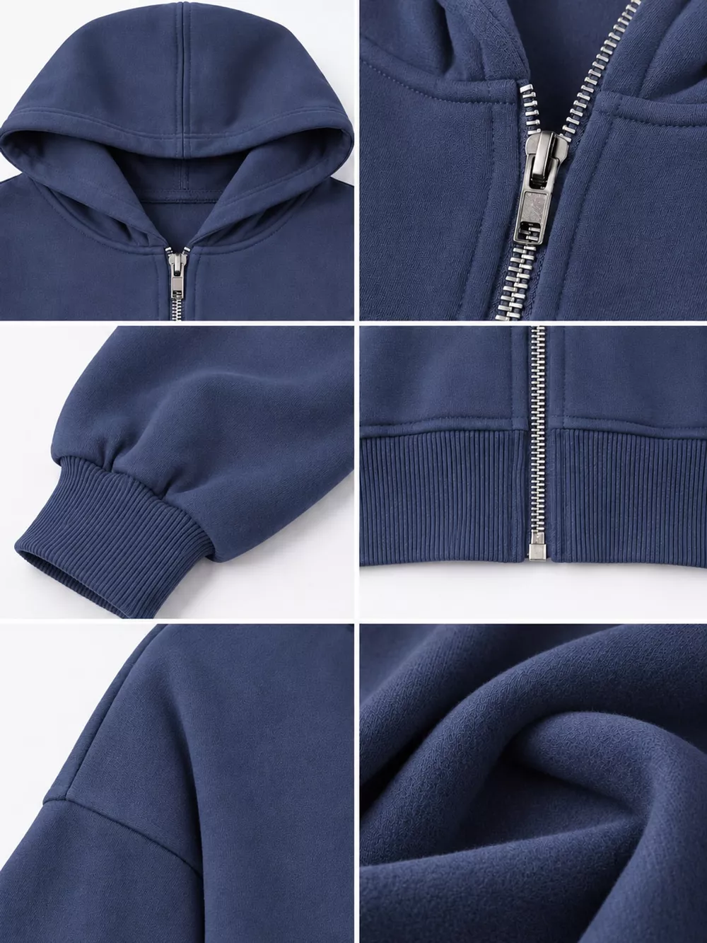 Zip-Up Cropped Hoodie, image 10