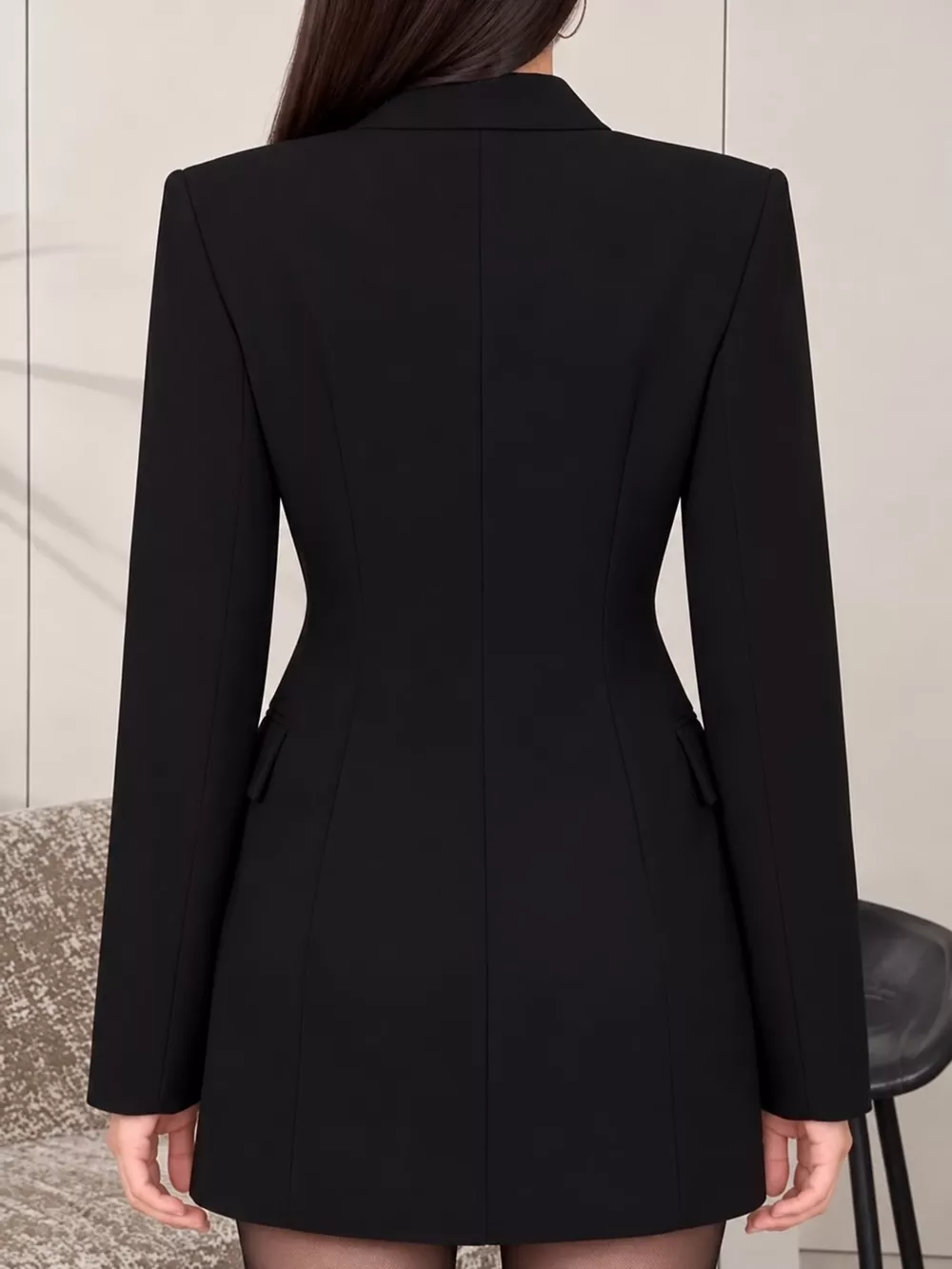 Full Size Double-Breasted Slim-Fit Blazer Plus Size, image 11
