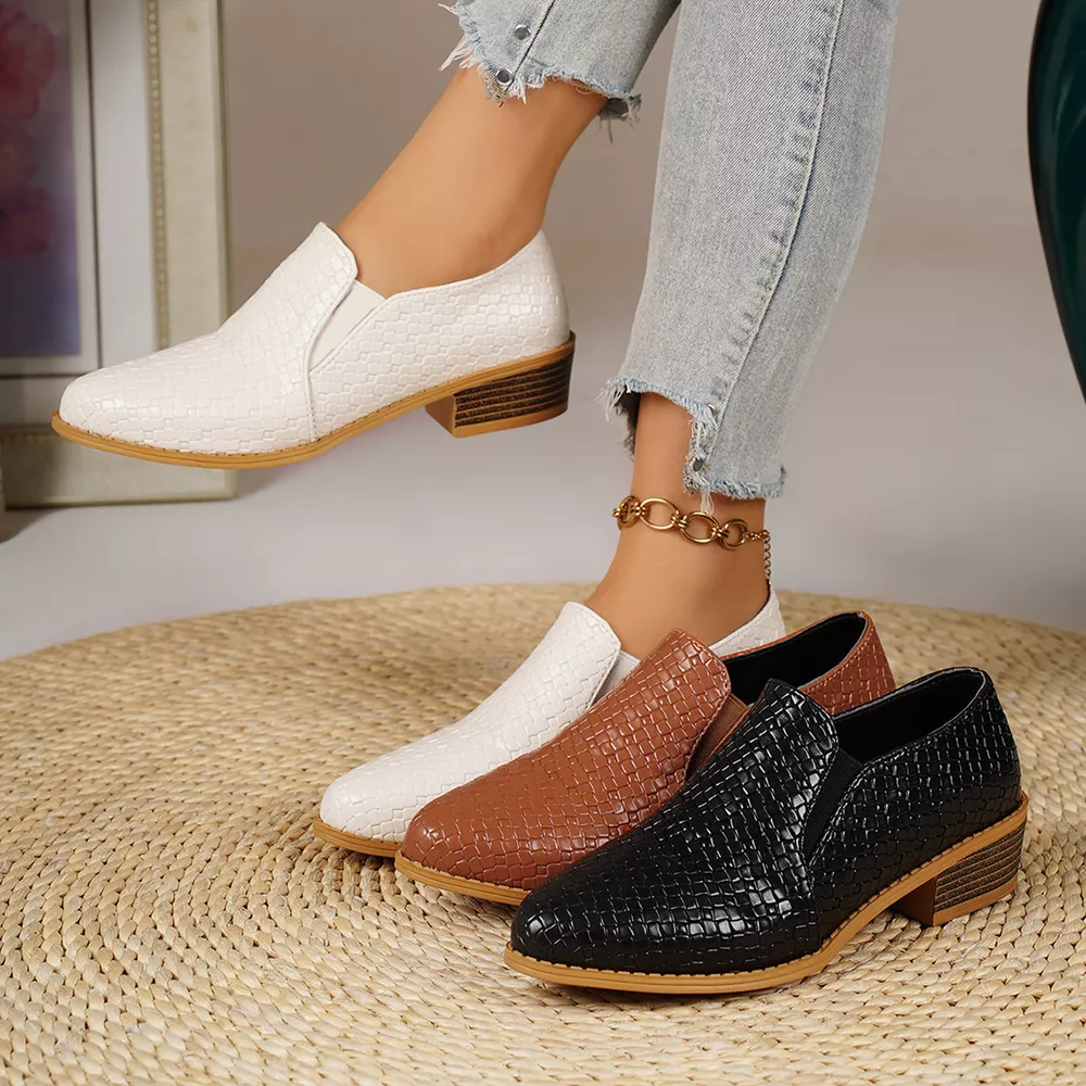Point Toe Block Heels Loafers, image 2