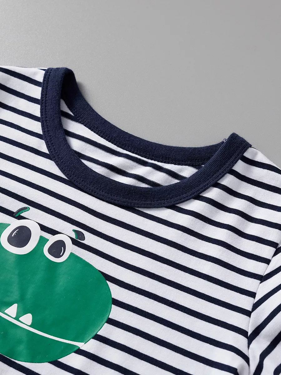Children's Dinosaur Graphic Round Neck T-Shirt, image 5