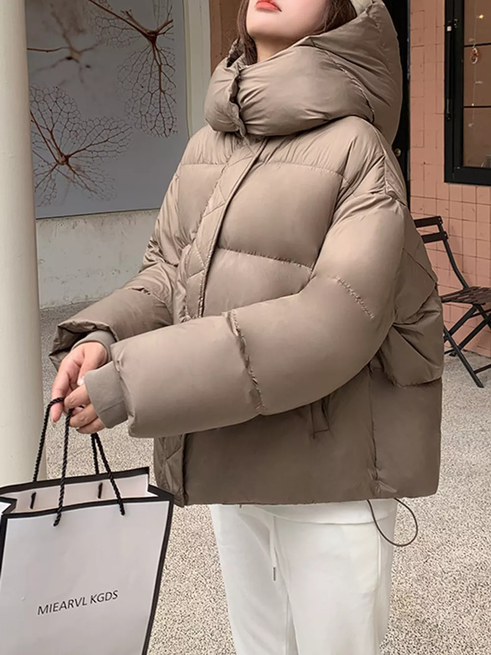 Quilted Hooded Puffer Jacket, image 8