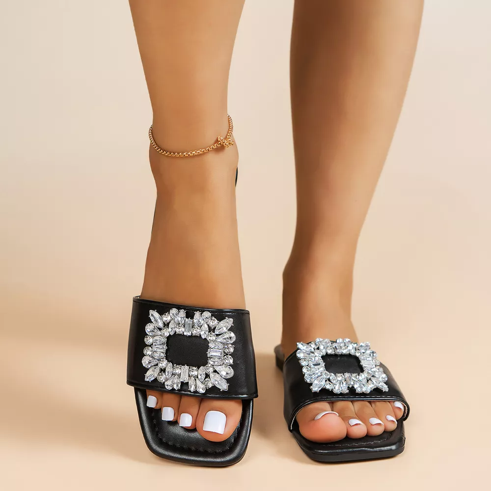 Rhinestone Open Toe Sandals, image 2