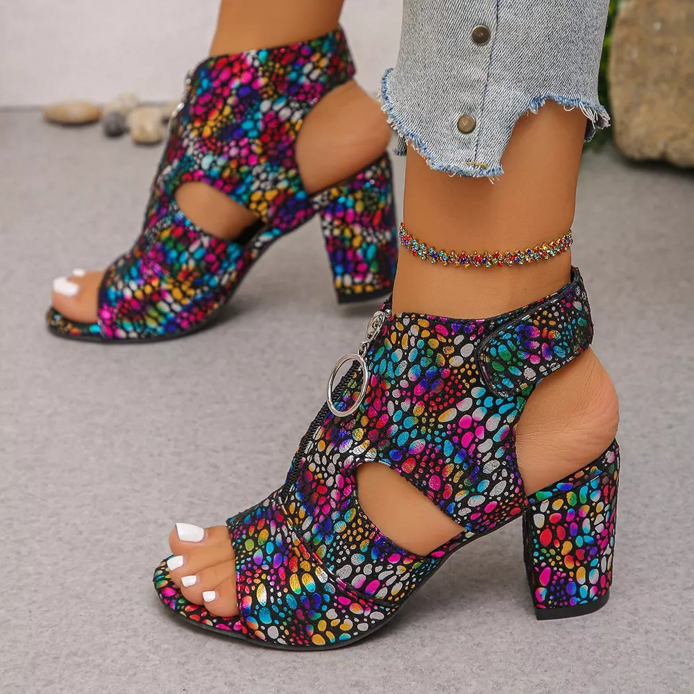 Open Toe Block Heels Sandals, image 4