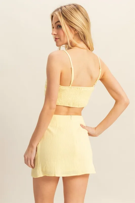 Ruched Bra Top and Mini Skirt Set, image 3