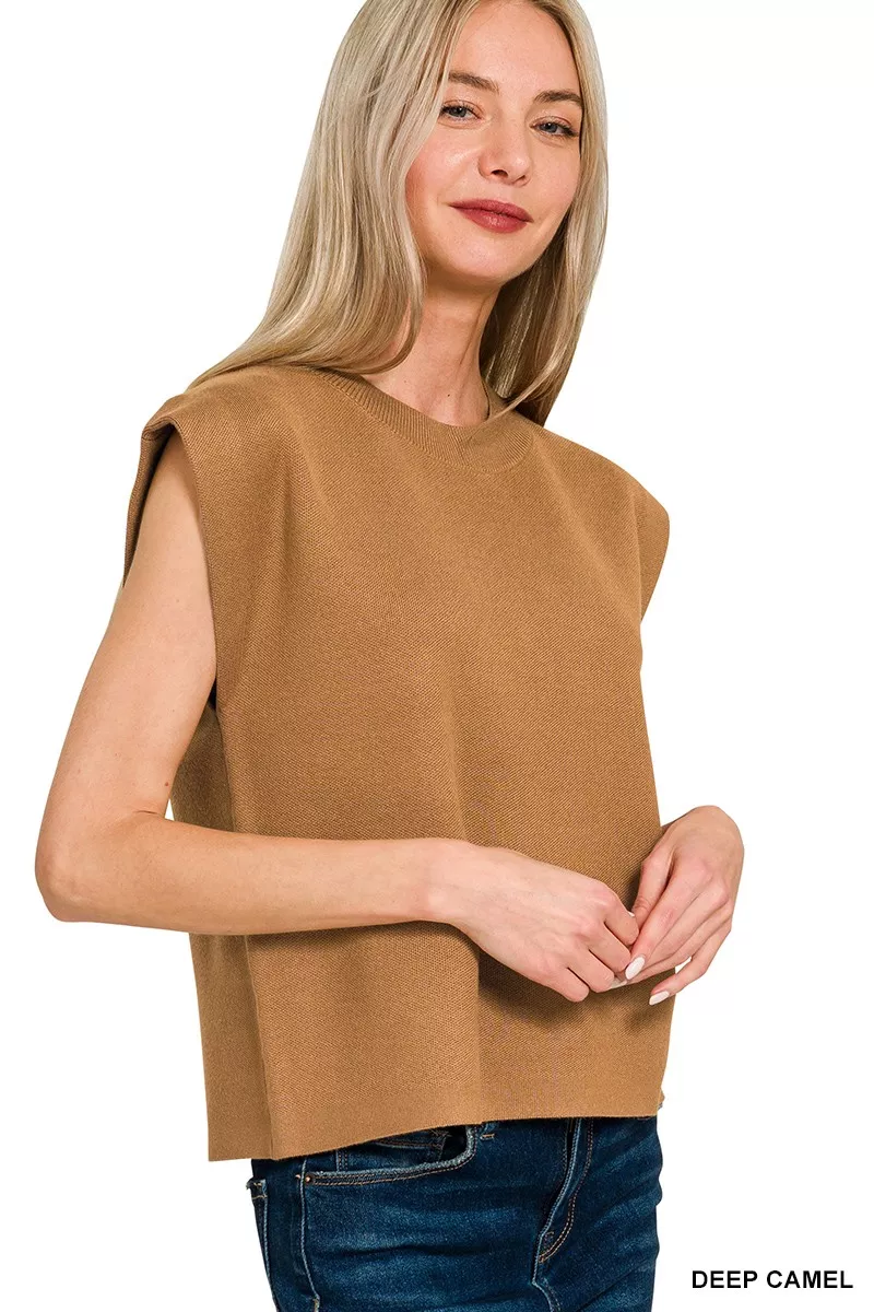 Round Neck Viscose Sweater Vest, image 3