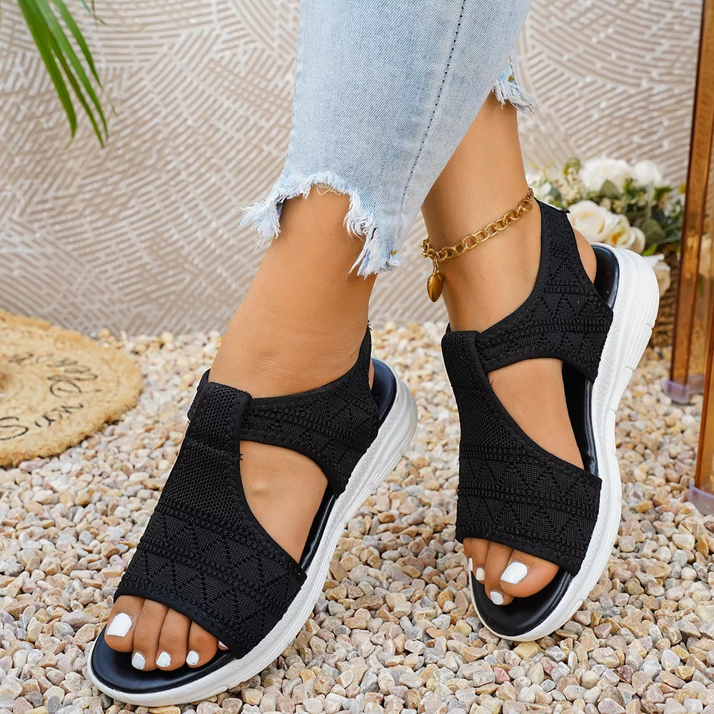Open Toe Flats Sandals, image 3