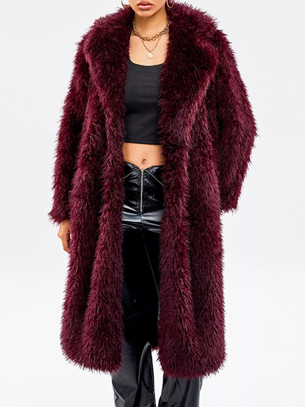 Faux Fur Longline Outerwear, image 4