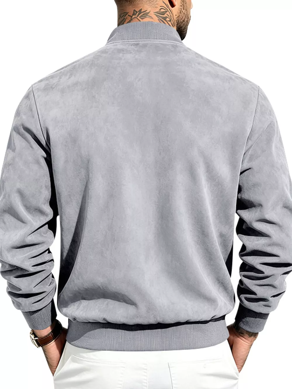 Men's Full Size Zip Up Long Sleeve Jacket Plus Size, image 20