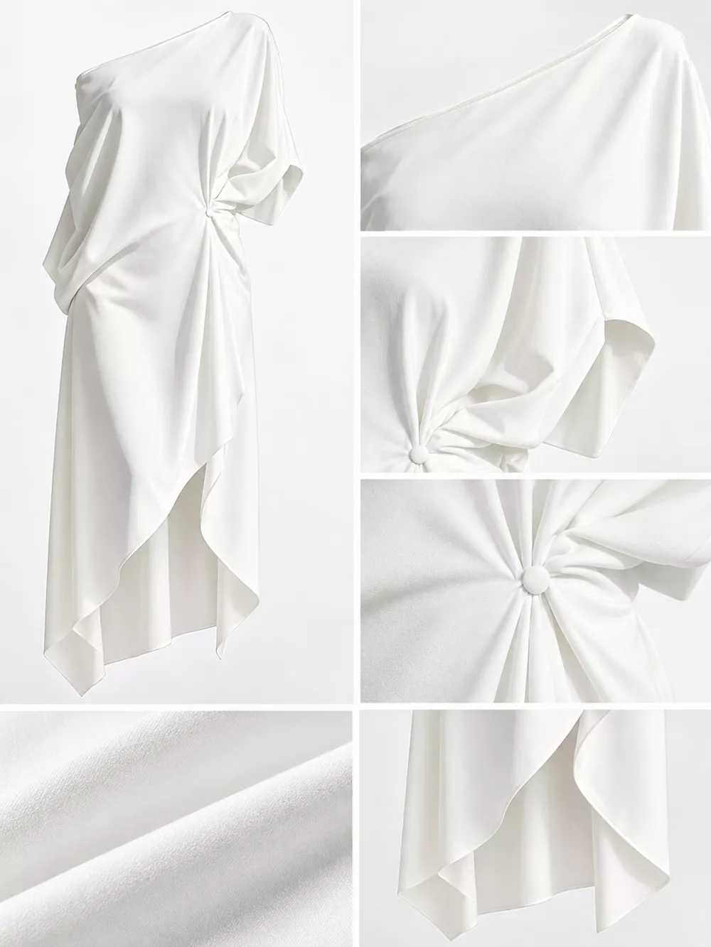 Full Size One-Shoulder Asymmetric Hem Midi Dress Plus Size, image 26