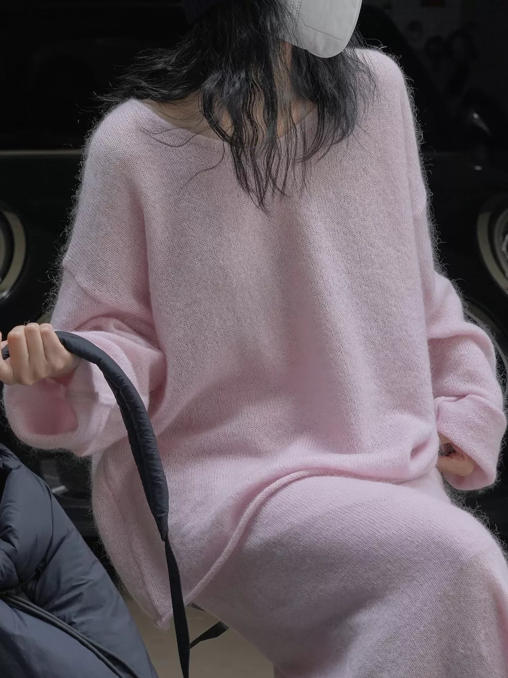 Round Neck Dropped Shoulder Sweater, image 4