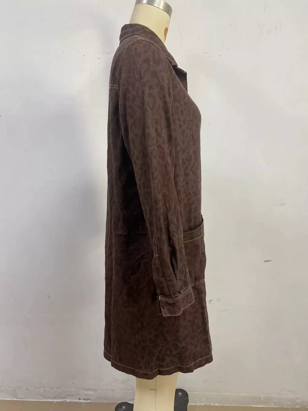Button Front Denim Shirt Dress, image 10