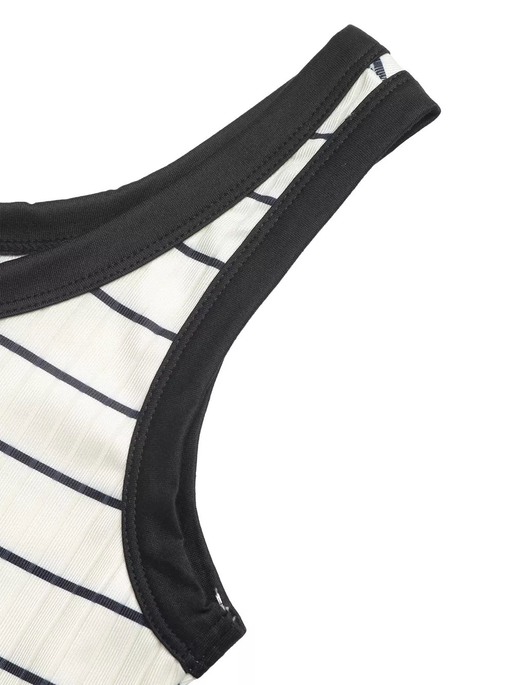 Striped Sleeveless Ribbed Knit Midi Dress, image 9
