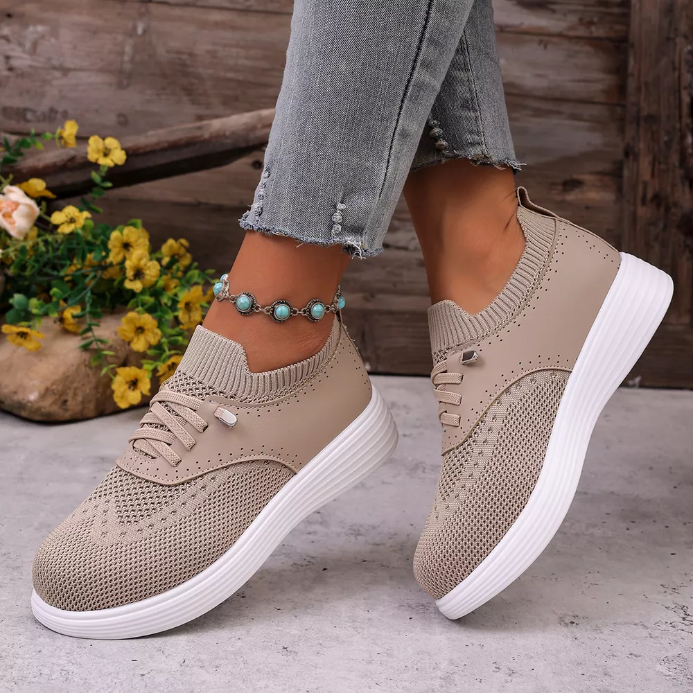 Round Toe Lace Up Sneakers, image 5